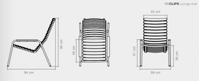 Houe ReClips fauteuil met armleuning black
