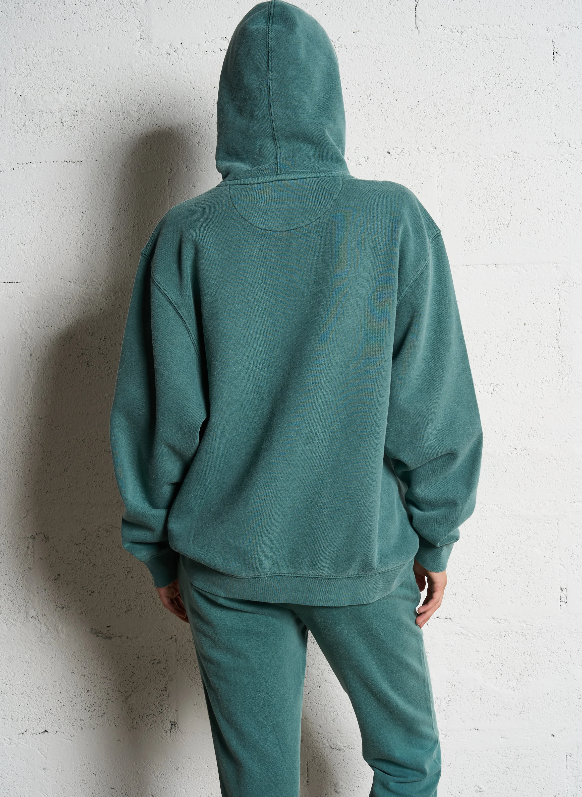 JAGGER UNIVERSITY - Sweat ample à capuche sérigraphié en coton mélangé | Vert