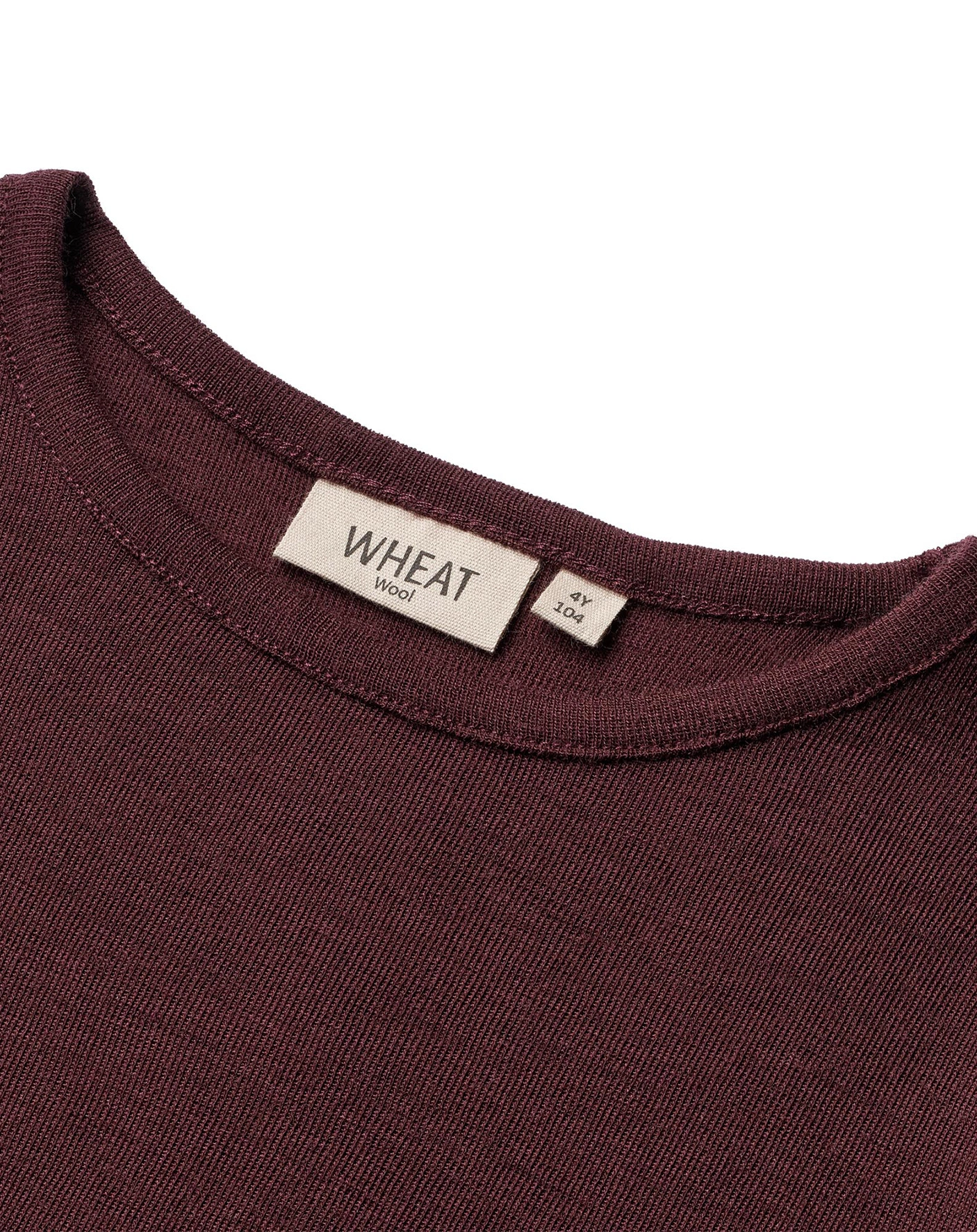 Woll-Langarmshirt BASIC in aubergine
