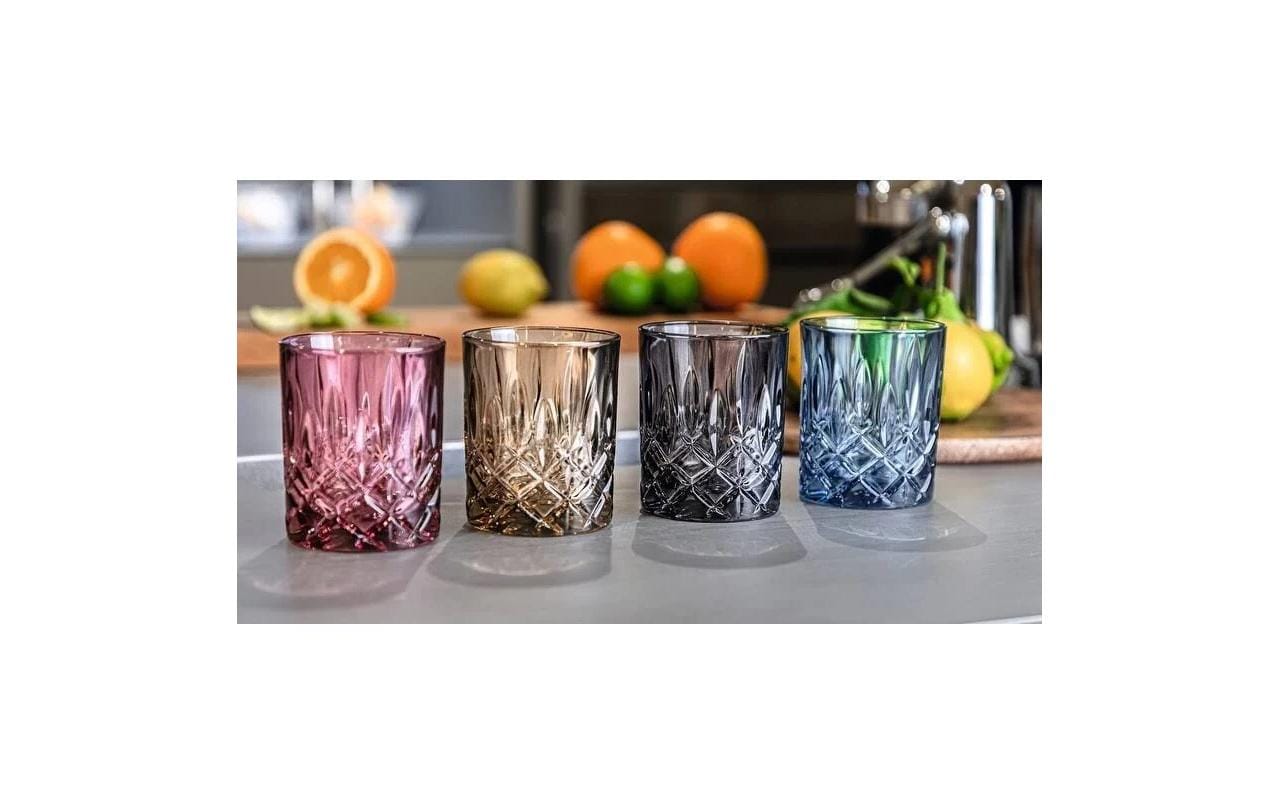 Whiskyglas NOBLESSE TUMBLER DA WHISKY, Violett, 2 StückWhiskyglas-Set aus Kristallglas mit Rautenmuster