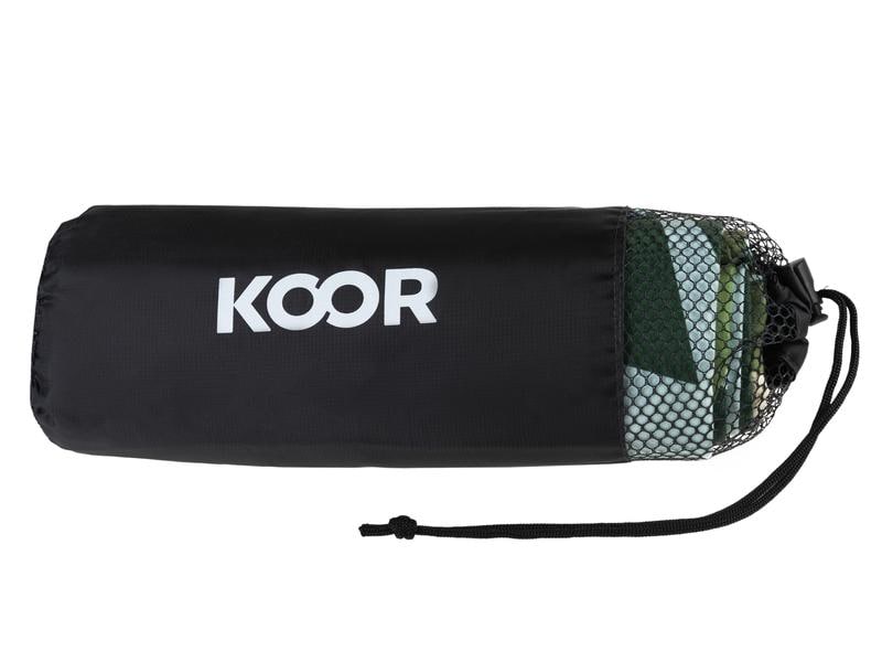 KOOR Strandtuch Jungle XXL, 130 cm x 200 cm Grosses Badetuch mit Silber-Ionen Veredelung