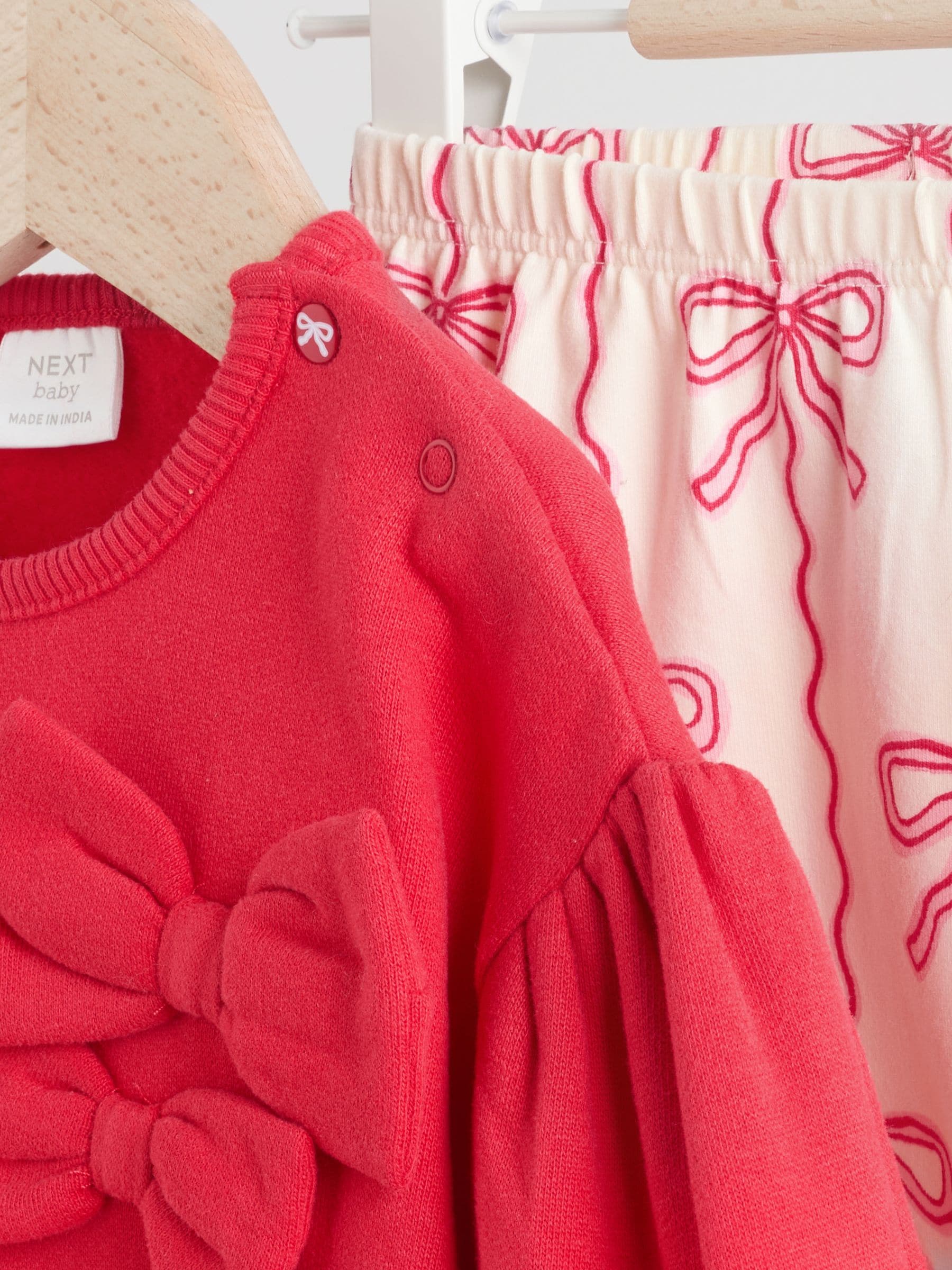 Rood/crèmekleurig - Baby Strik Sweater en Leggings Set 2 Pieces (0mnd-2jr)