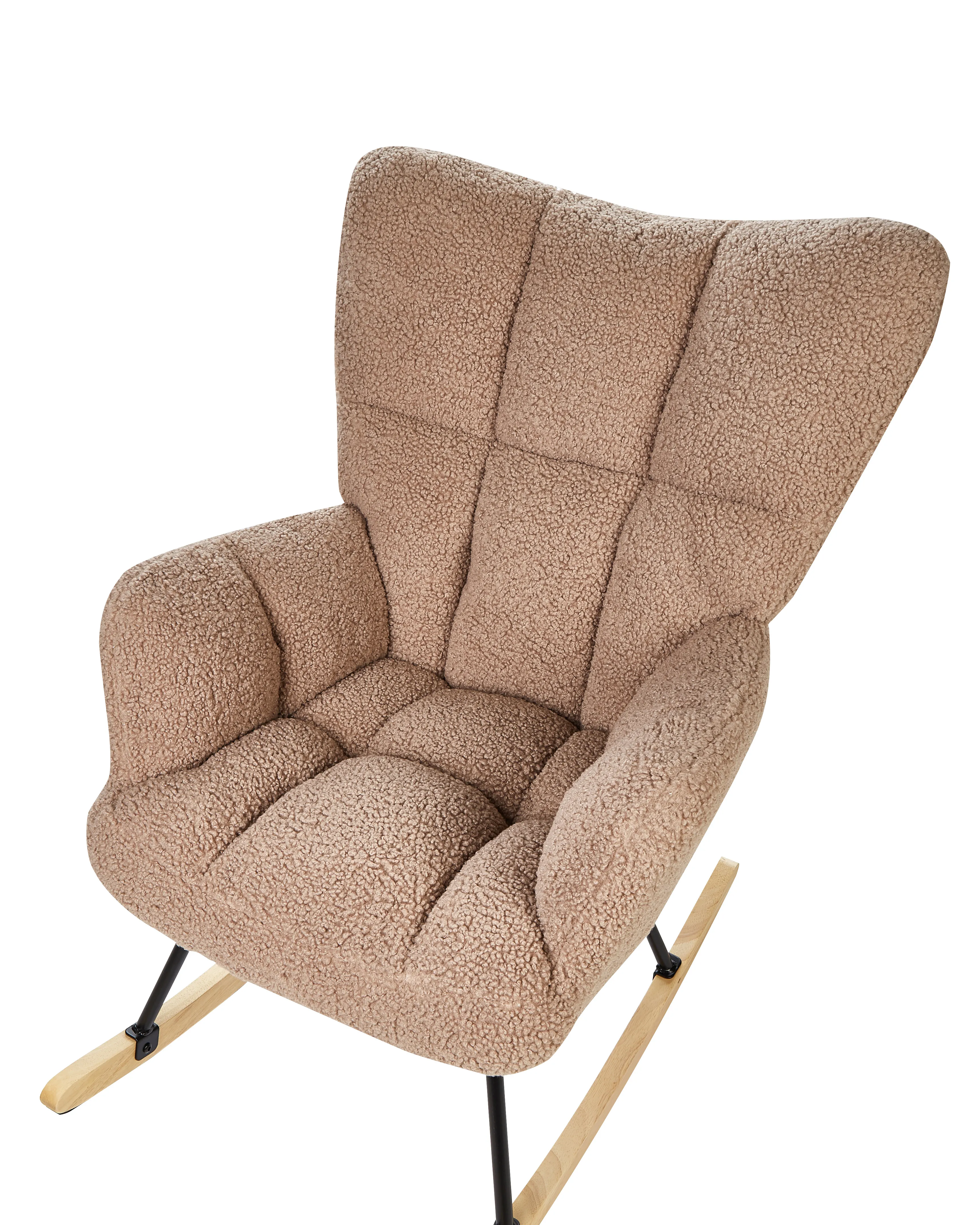Schommelstoel OULU Bouclé Zandbeige