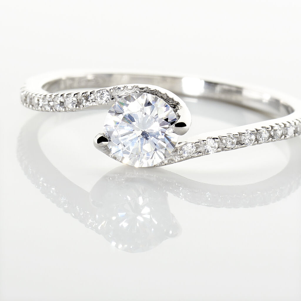 Bague Olly Or Blanc Oxyde De Zirconium
