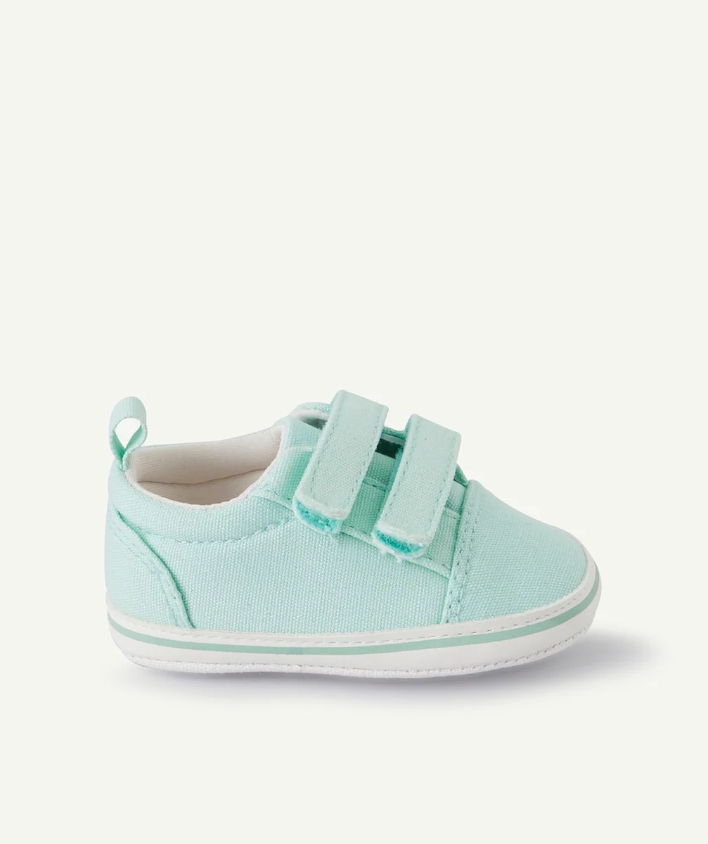 CHAUSSON MENTHE STYLE BASKETS À SCRATCHS BÉBÉ FILLE