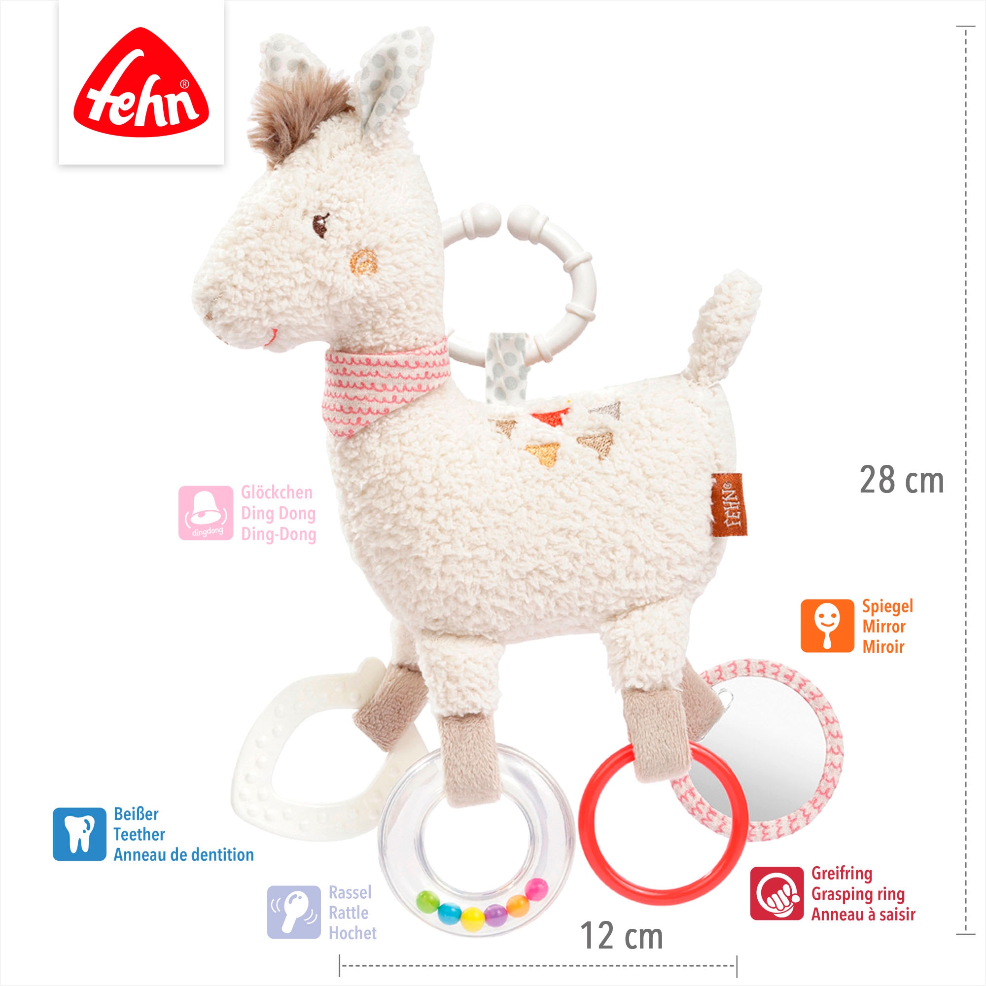 Fehn Greifspielzeug »Peru, Activity-Lama« mit Ring