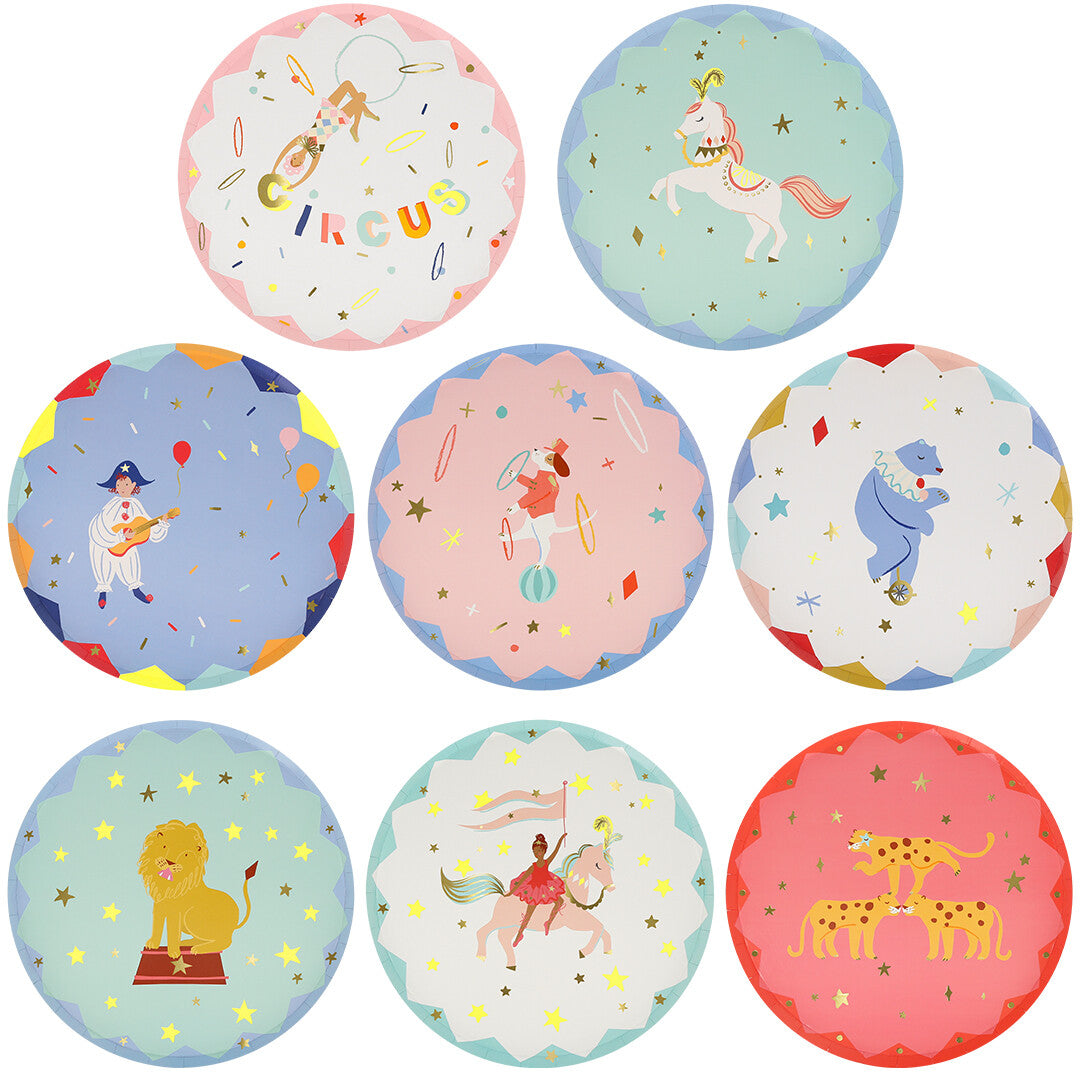 Meri meri bordjes circus - small - 8st