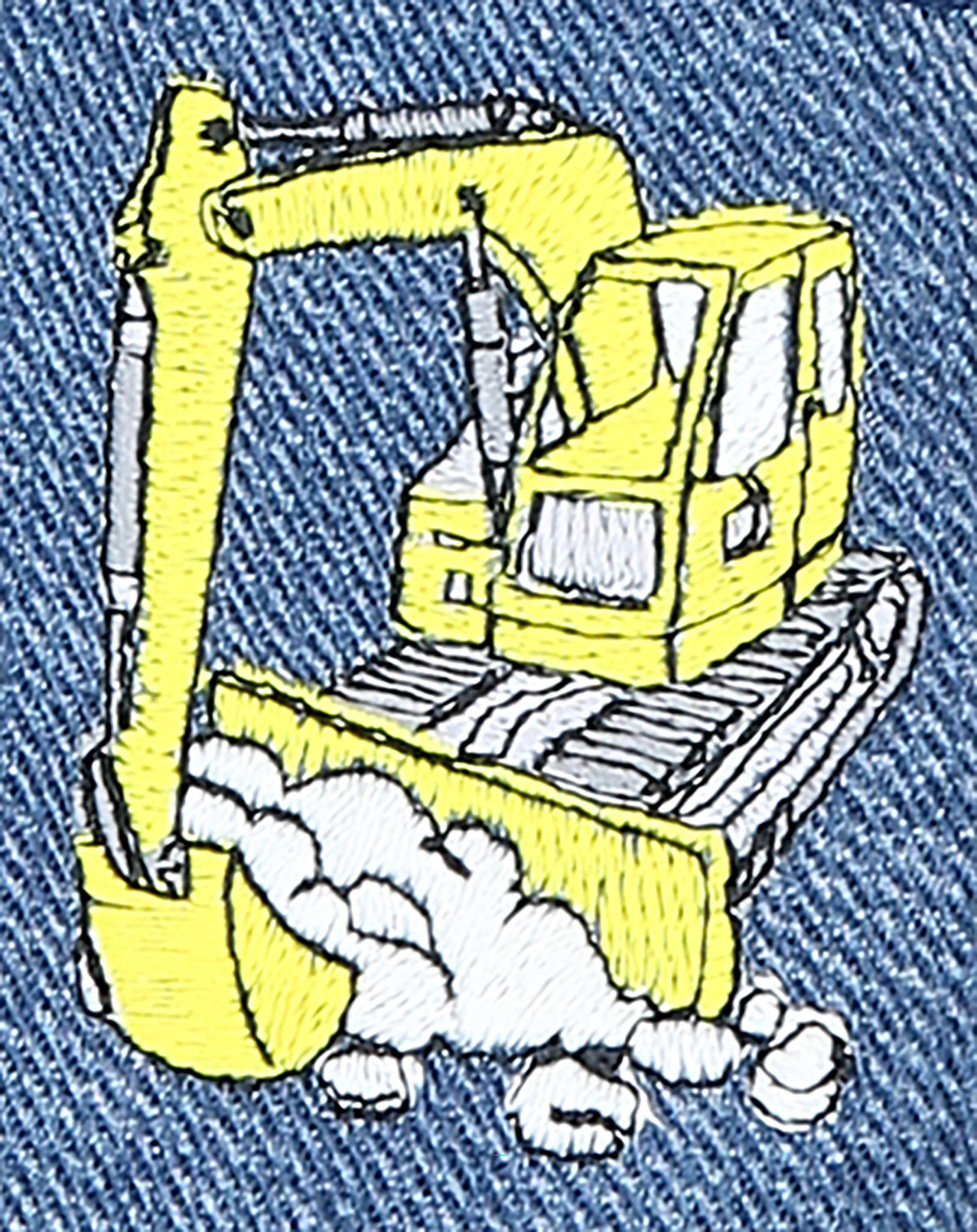 Klett-Hausschuhe BUBBLE - RAUPENBAGGER in blau