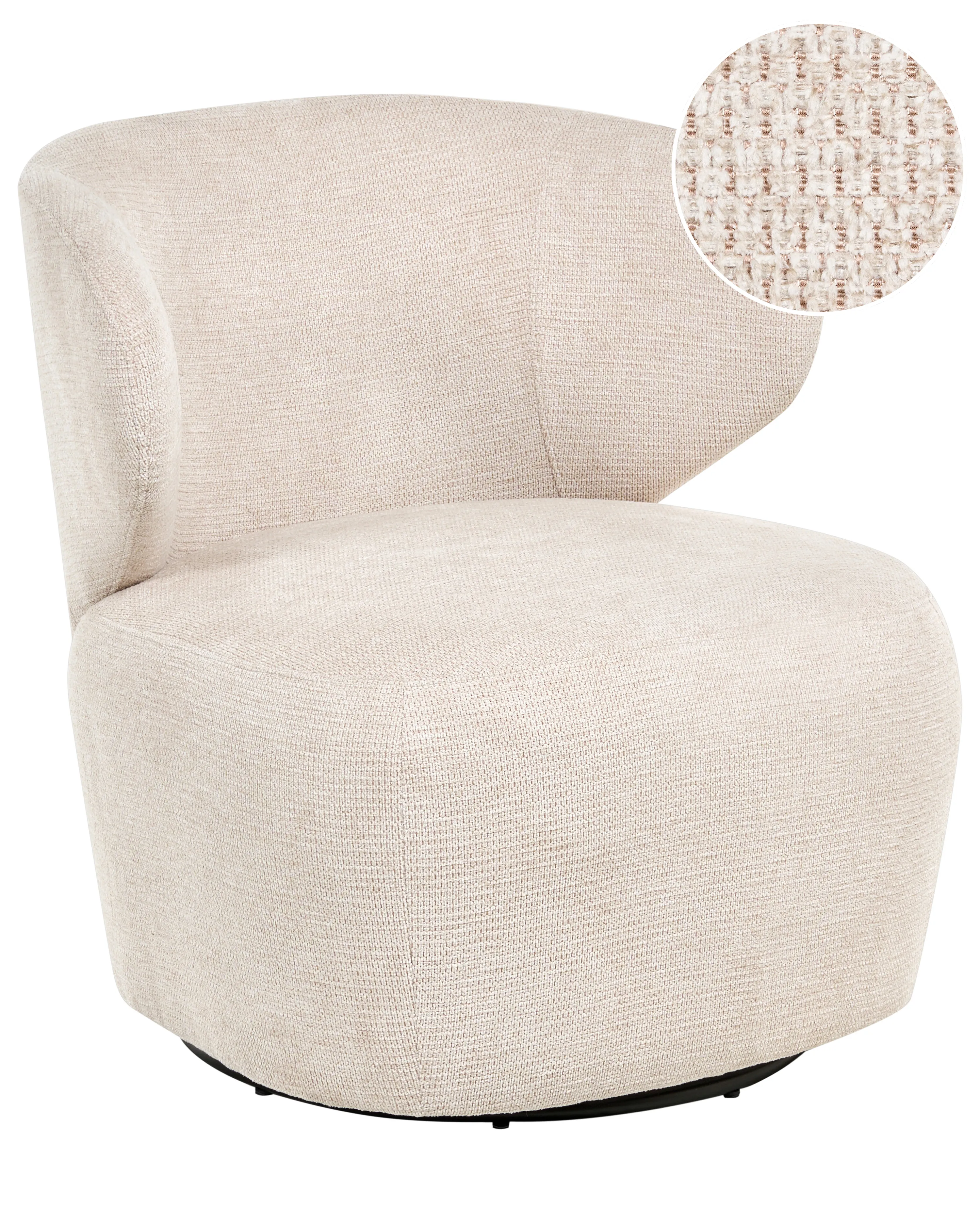 Draaifauteuil ALVDAL Stof Beige