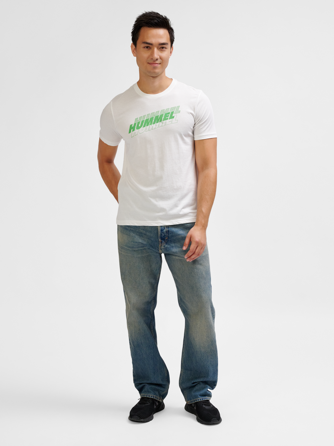 hmlGRAPHIC TRIPLE LOGO COTTON TEE