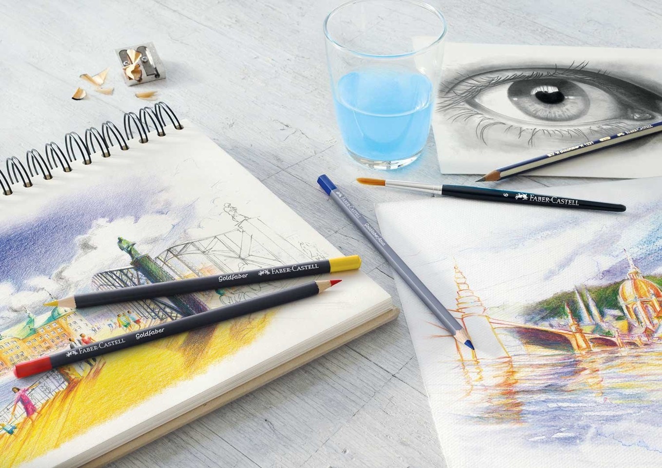 Faber Castell - Goldfaber akvarel farveblyamter i metalæske, 48 stk (114648)