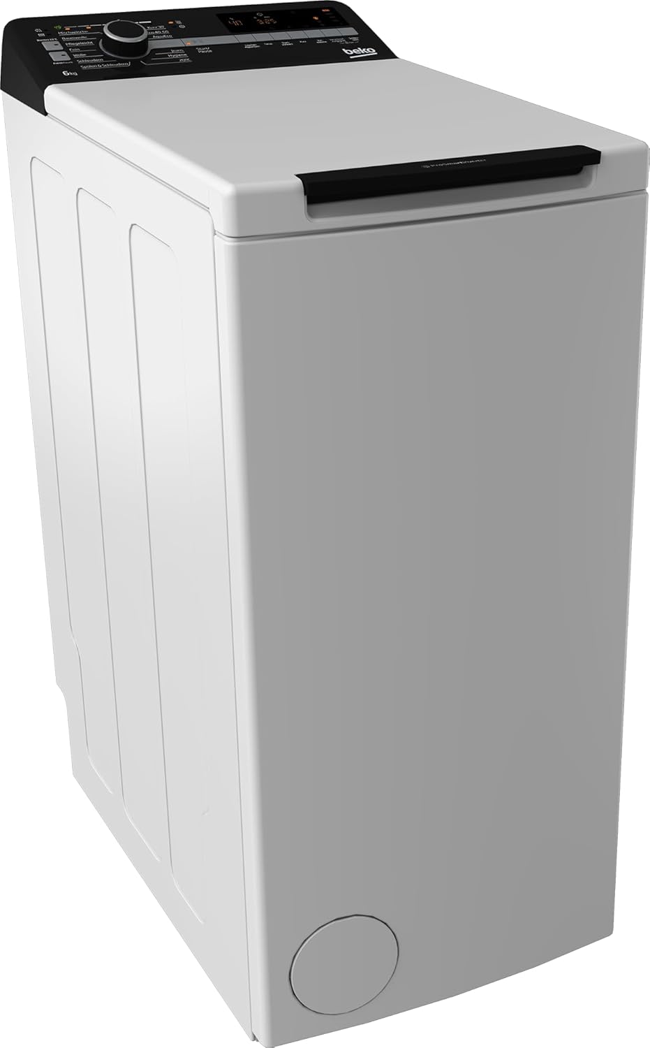 Beko BTL1WFP10622DE freistehende Waschmaschine, Waschvollautomat, 6 kg, Toplader, 1200 U/min, Hygiene+ allergikergeeignet, Express, Weiß