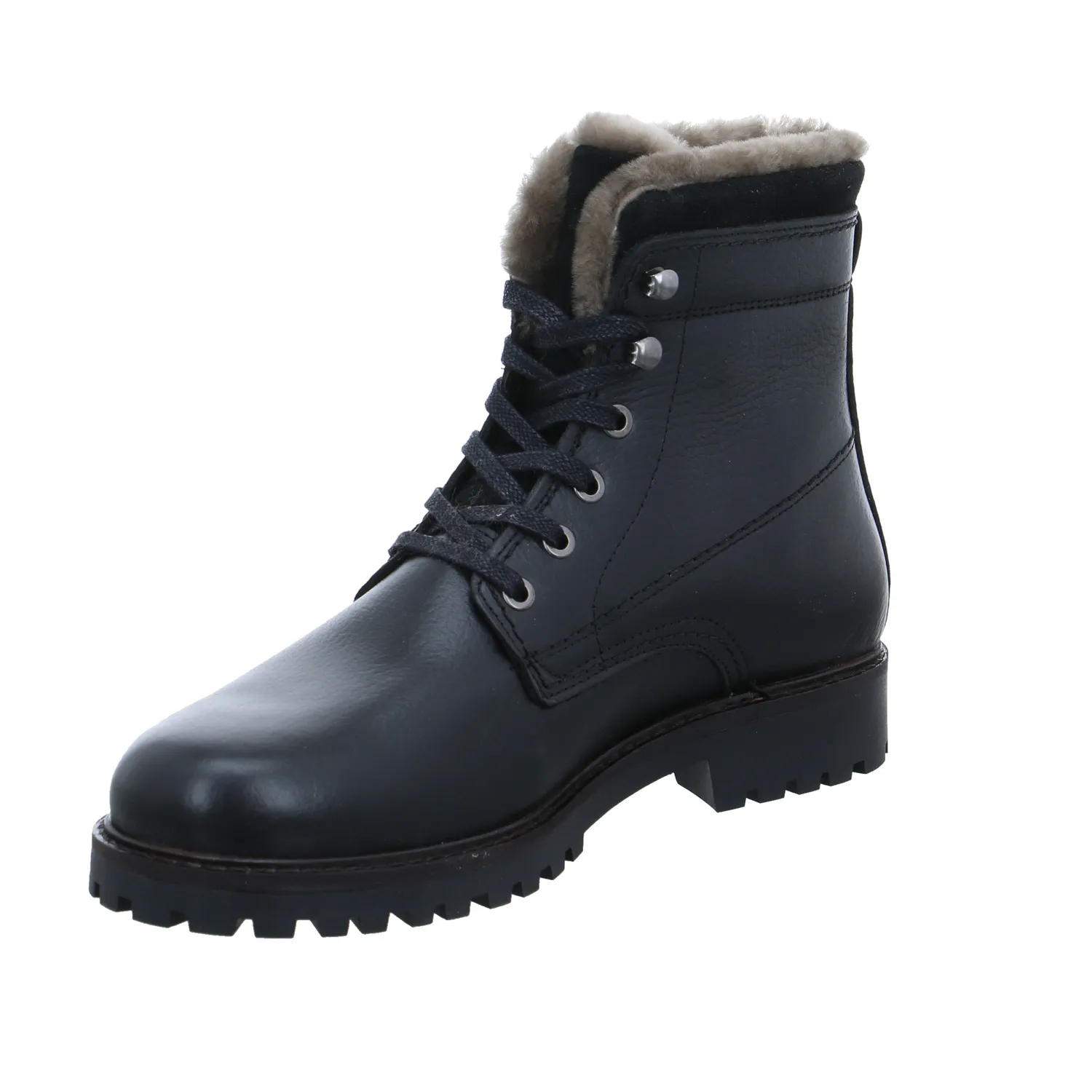 FERNANDO STRAPPA Winter-Boots Schwarz Leder