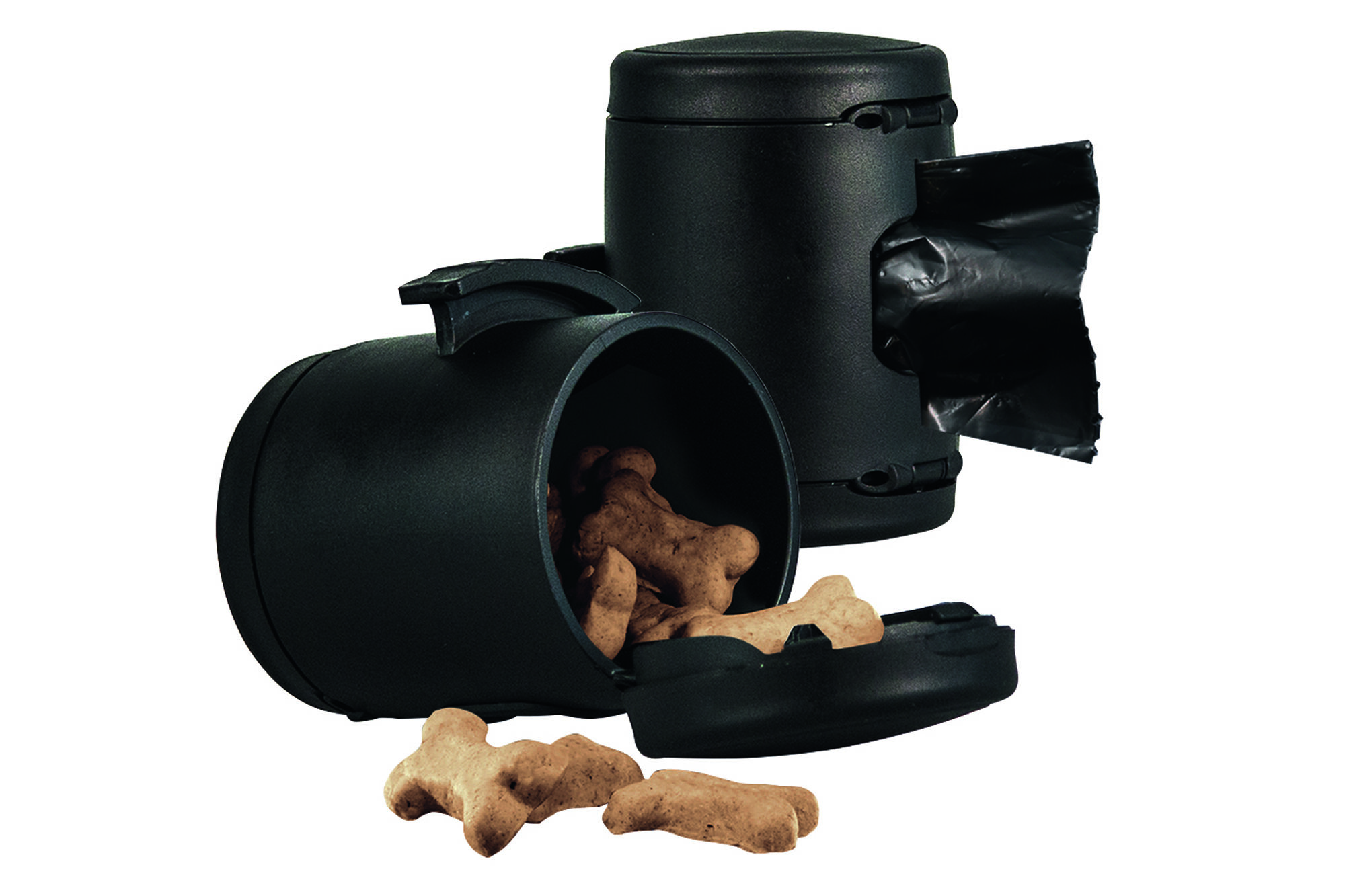 FLEXI Multi Box - Poepzakjeshouder - Snackbox - Rollijn accessoire - Hond - zwart