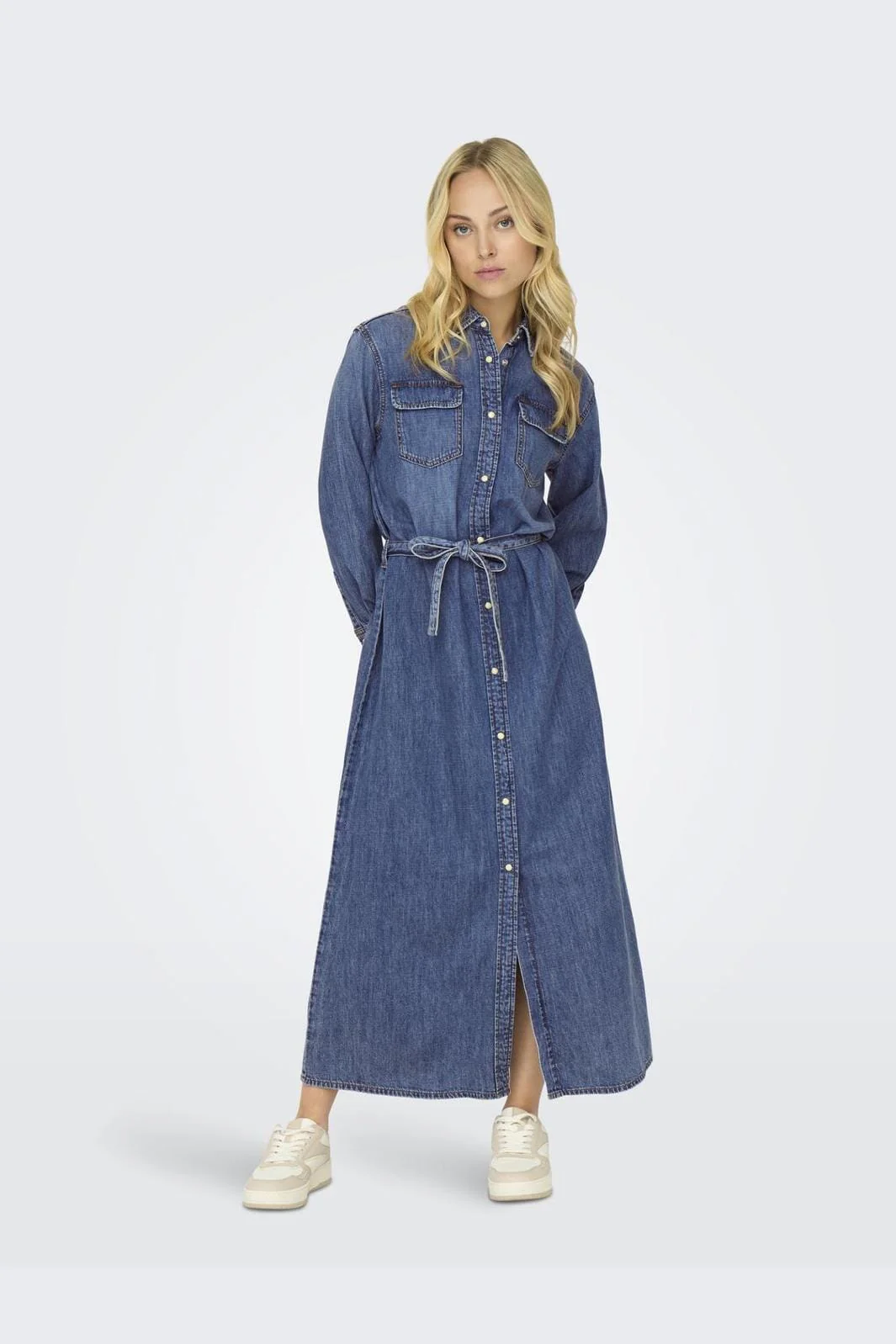 Only Onltrudy L/S Belt Dress Akm