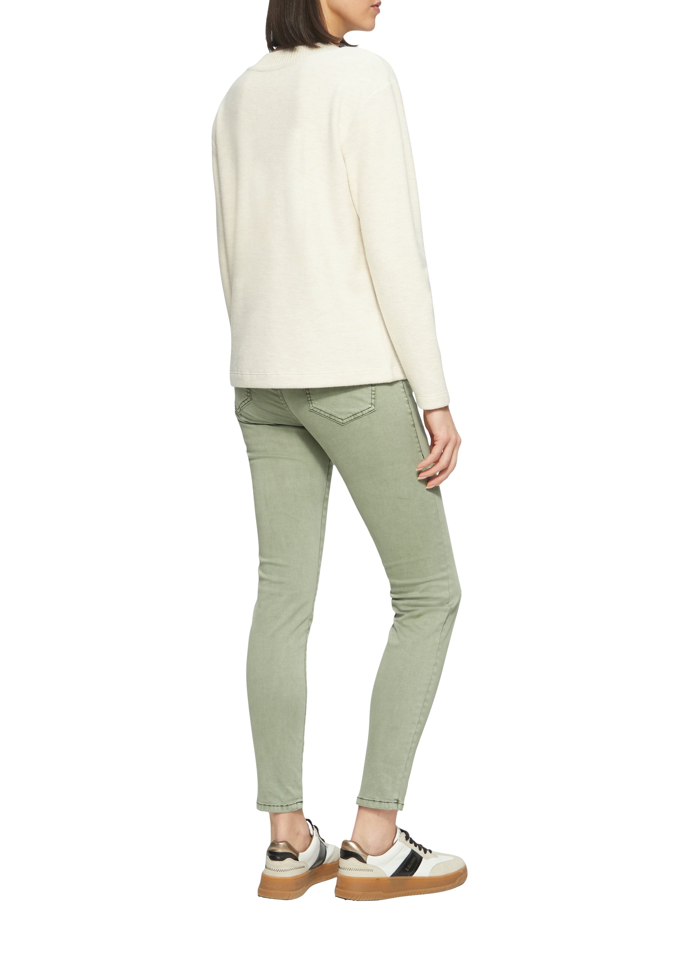s.Oliver V-Ausschnitt-Pullover , in melierter Optik