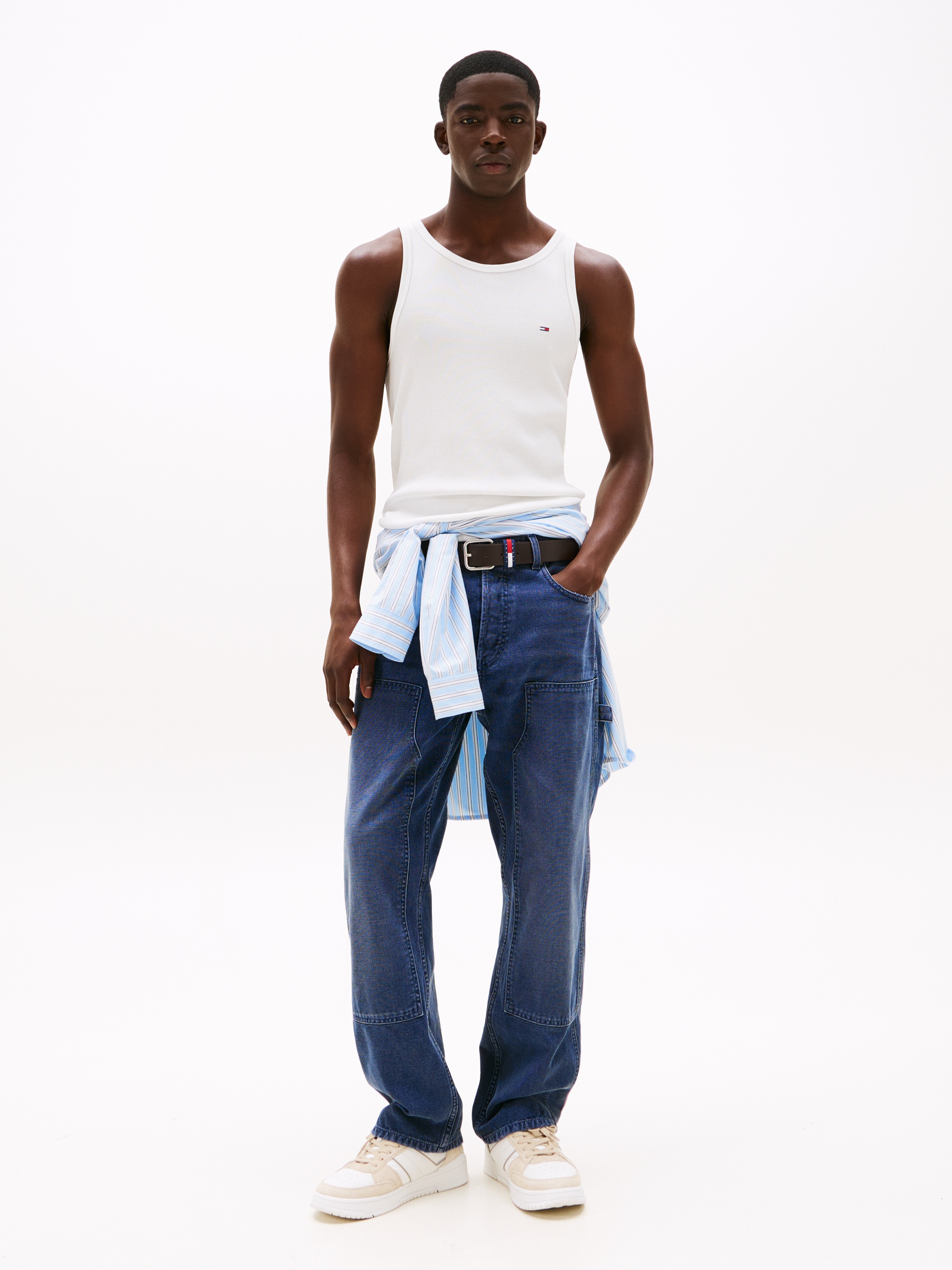 Tommy Jeans Tanktop »TJM XSLIM CLSSC FLAG RIBBED TANK«