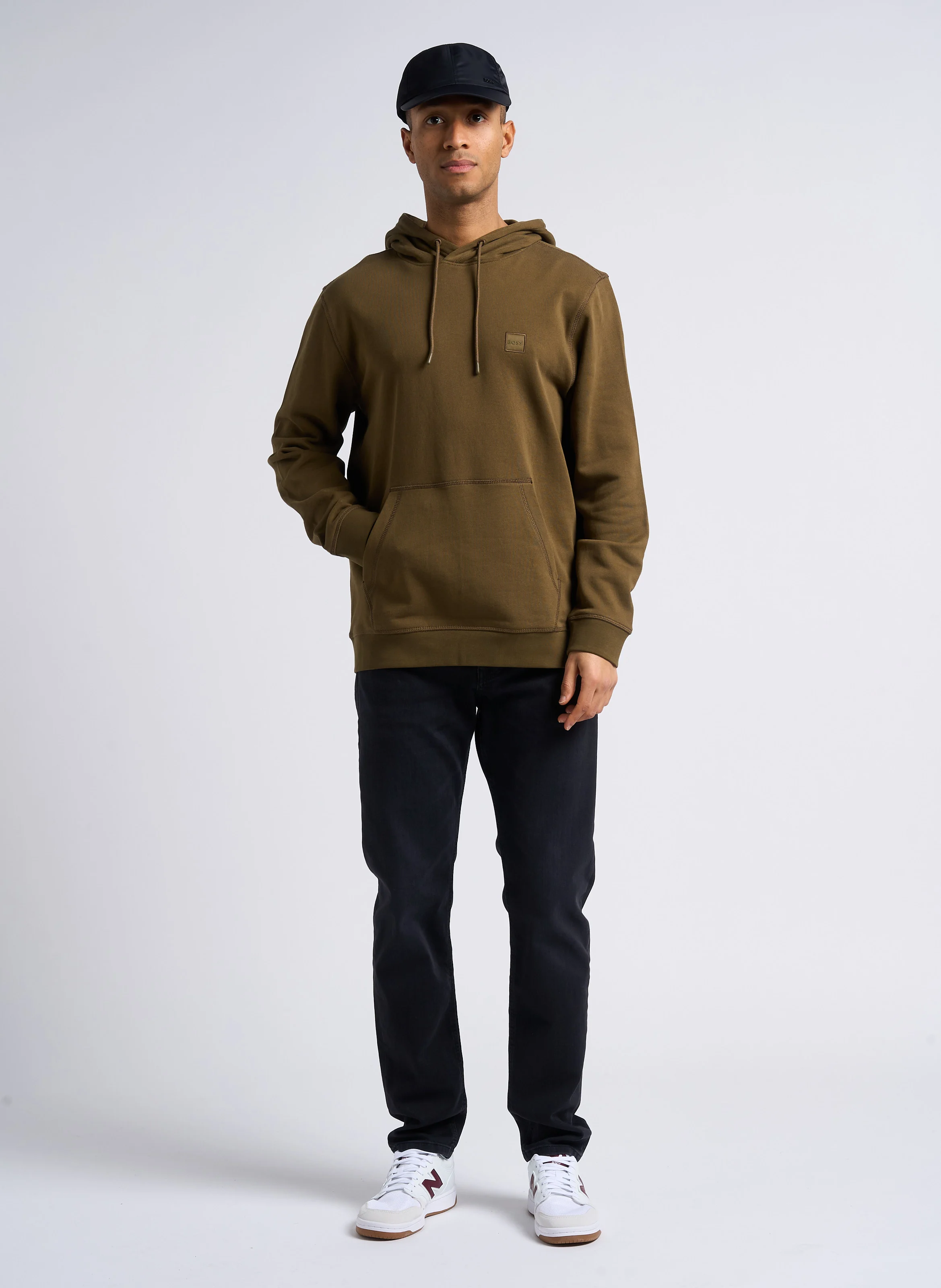 Jean tapered en coton mélangé | Noir