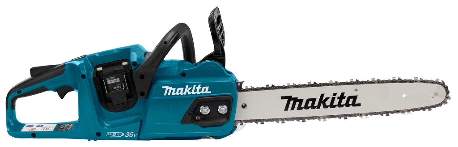 Makita DUC405PT4J 2x18V Li-Ion accu kettingzaag set (4x 5,0Ah) in Mbox - 400mm