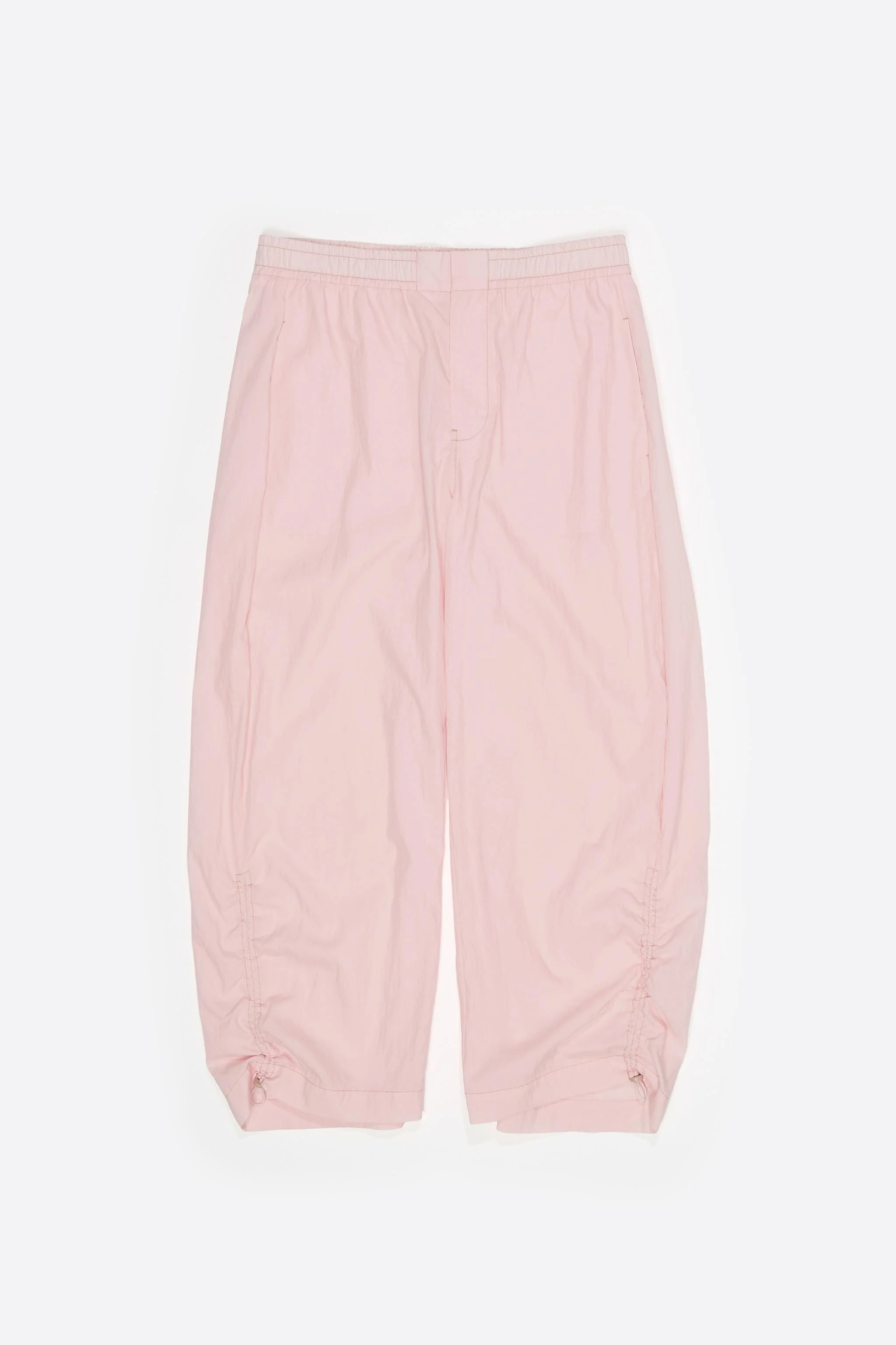 Calça jogger rosa claro franzida