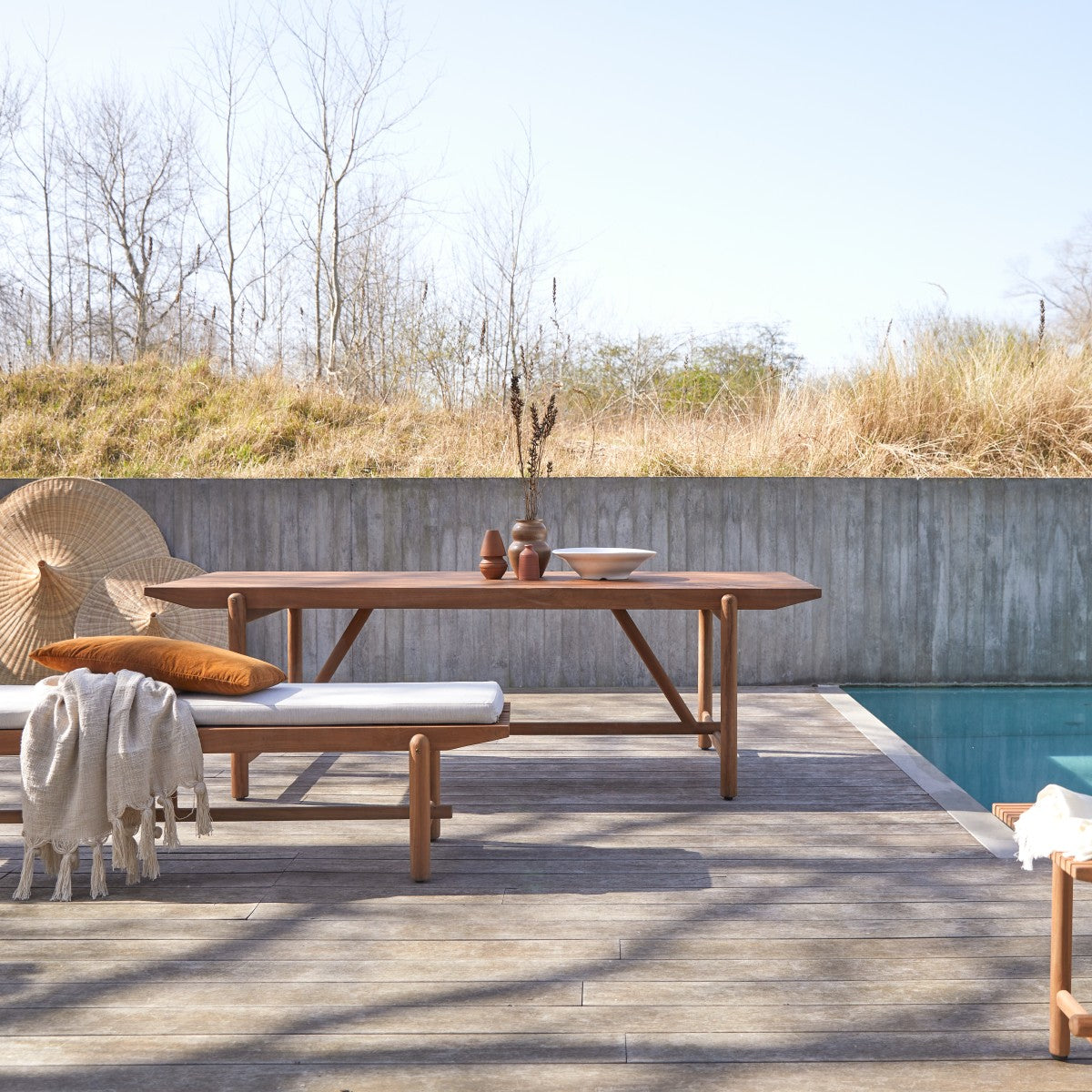 Tikamoon - Fado - Massief teakhouten tuintafel voor 6|8 personen.