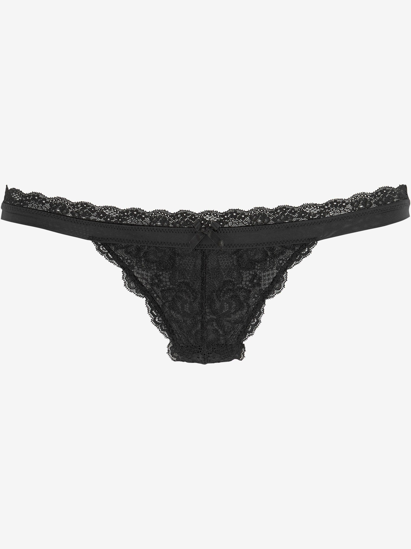 String avec large ceinture et bord en dentelle