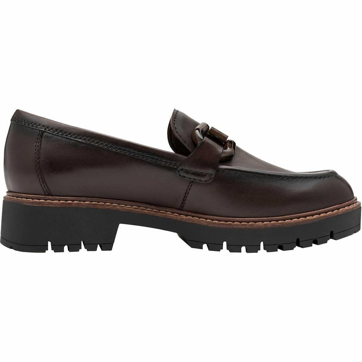 TAMARIS<br>Mocassins em leer