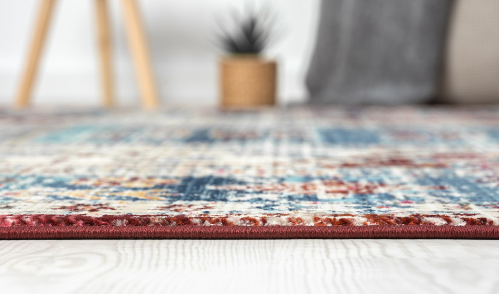 Teppich ELFI 1 - blau-creme-rot - 170x240 cm