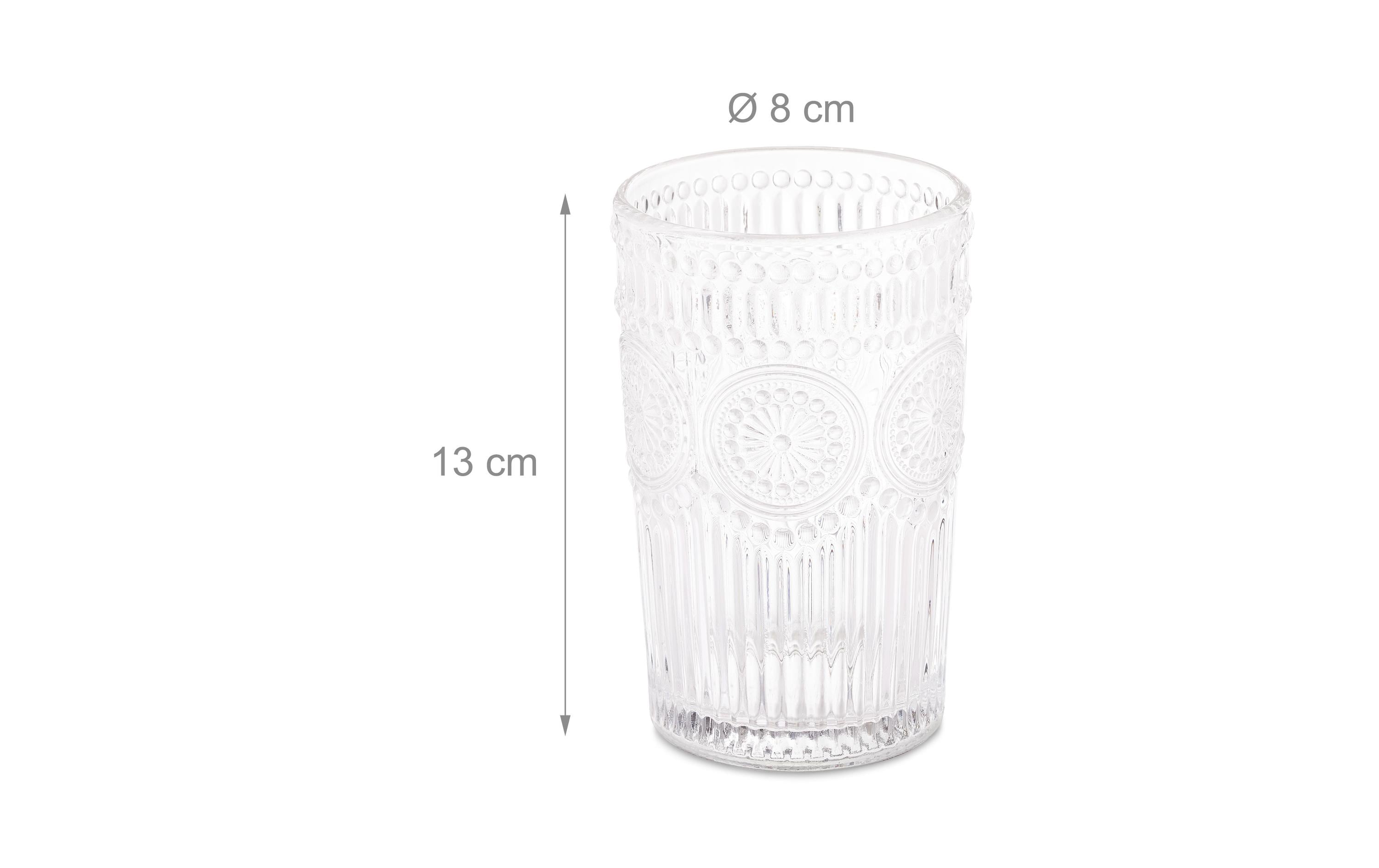 Trinkglas 4er Set, 300 mlWassergläser im Vintage-Design