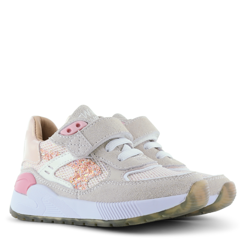 Shoesme beige-roze sneaker Leer, Microleer | Meisjes schoenen