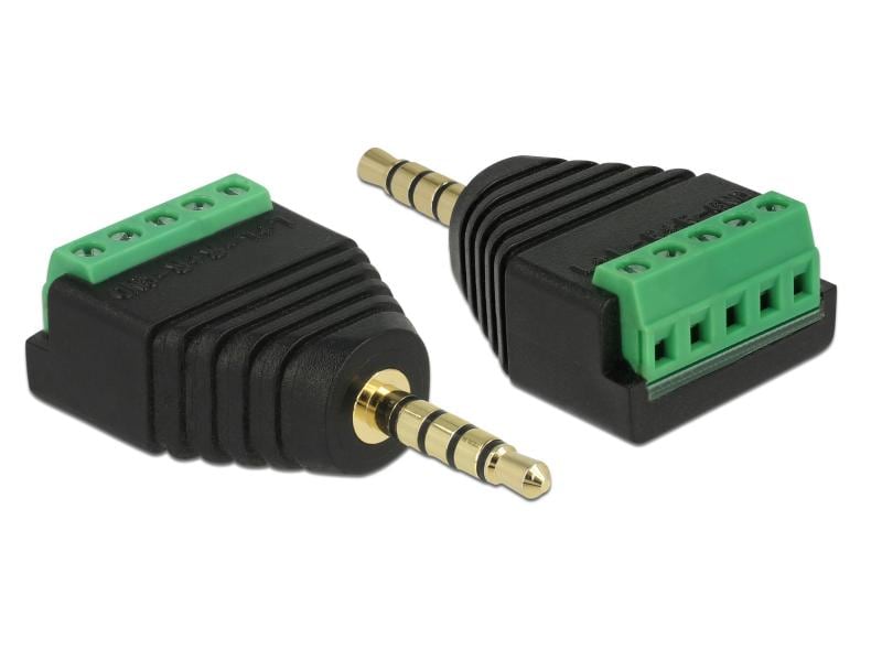 Delock Audio-Adapter Unkonfektioniert - 3.5 mm Klinke Delock Adapter Klinkenstecker 3,5 mm zu Terminalblock 5 Pin