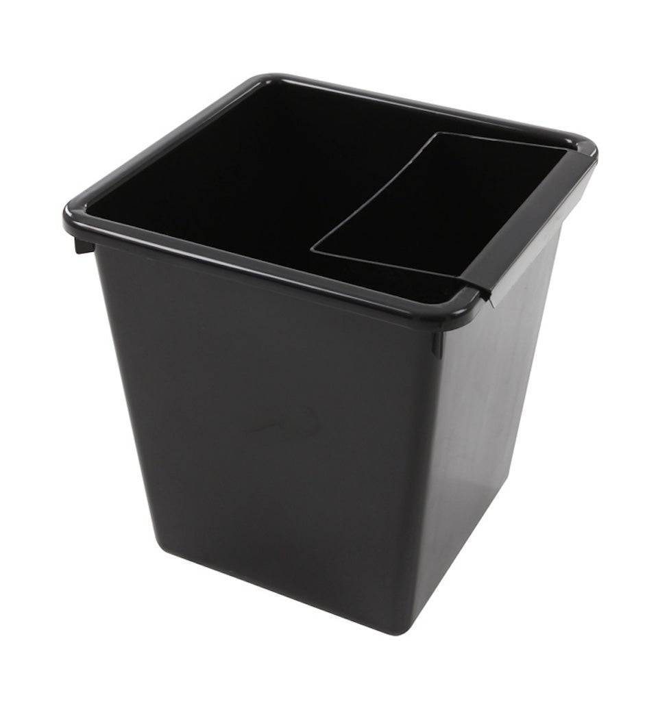 PROREGAL Vierkante Conische Afvalbak 27 Liter HxBxD 36 x 34 x 34 cm Kunststof Zwart