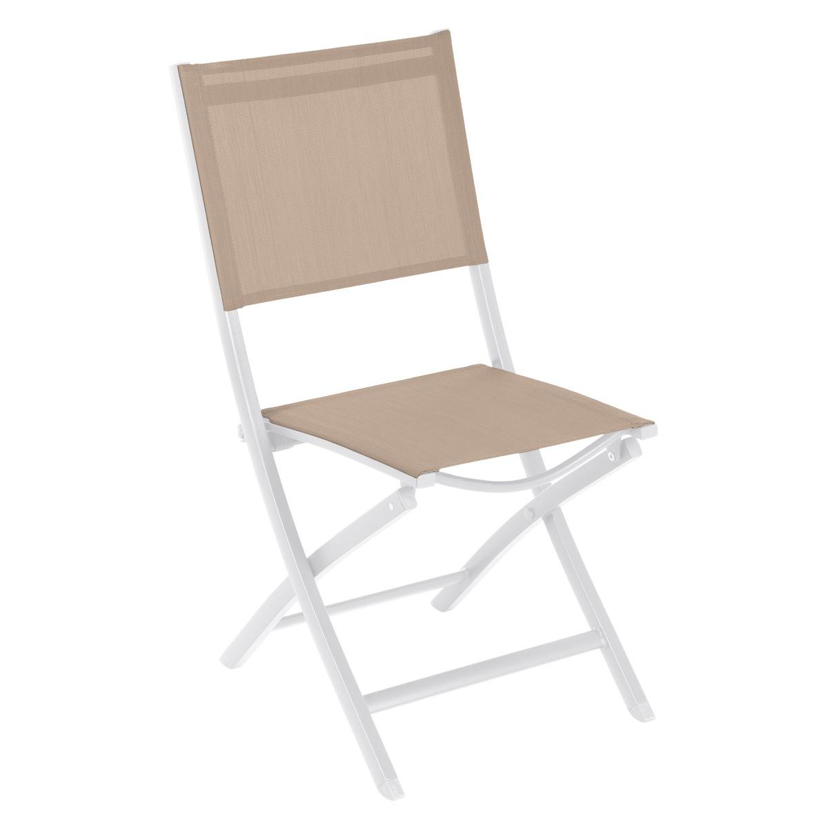 CHAISE ESSENTIA PLIANTE LIN BLANC