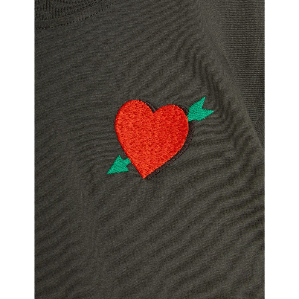 Køb Mini Rodini Black Arrowed Heart Embroidery T-Shirt