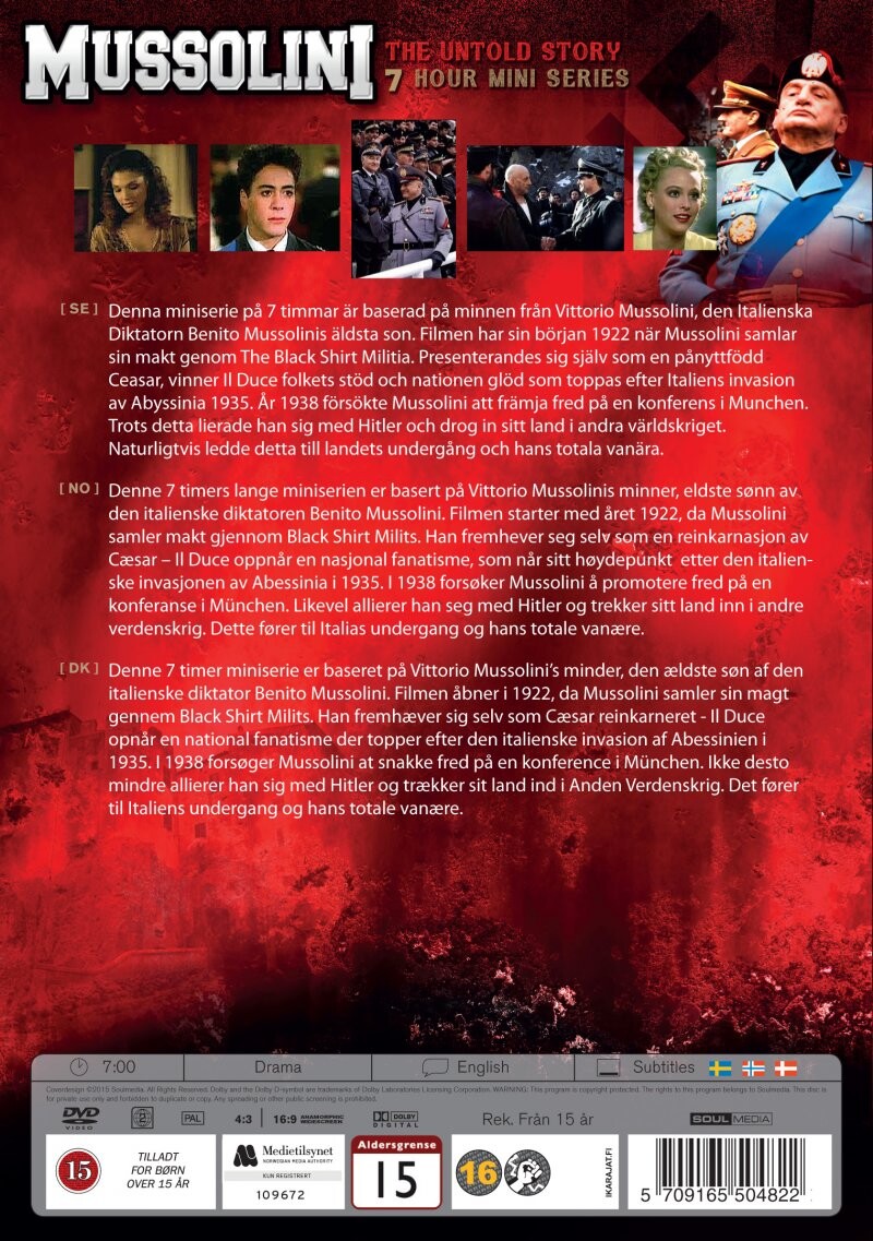 Mussolini - The Untold Story - Miniserie - DVD