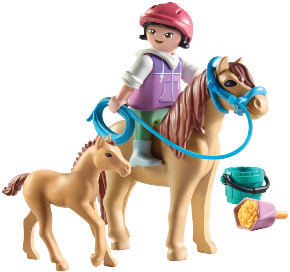 ENFANT AVEC PONEYS - 71498