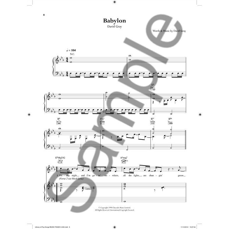 MusicSales - The Library Of Pop Songs
