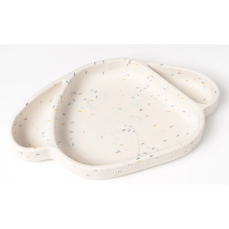 the cotton cloud Teller mit Saugfuss aus Silikon Milo Confetti
