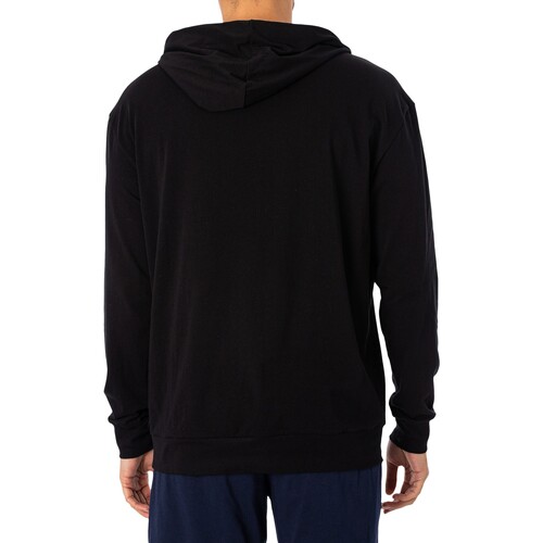 BOSS - Salón Vinculado Sudadera Con Capucha Negro