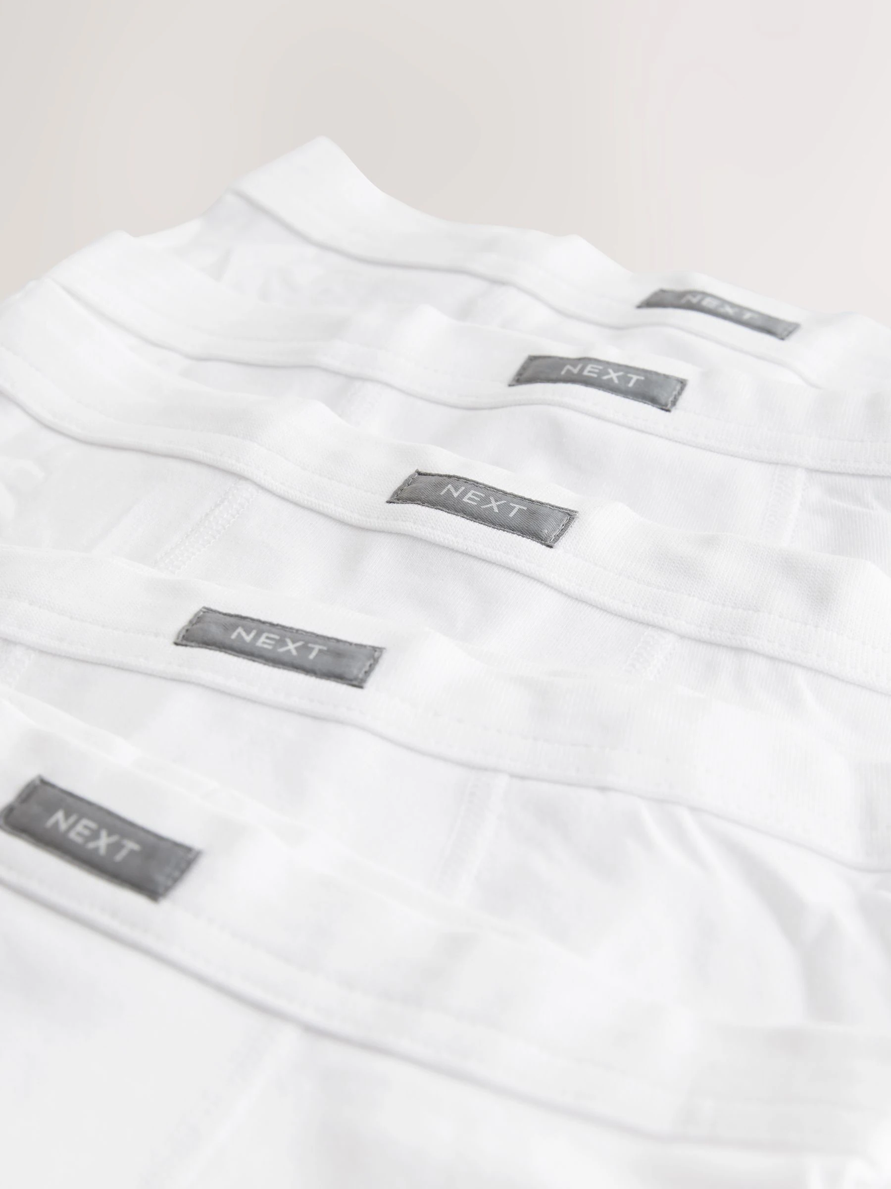 Wit - Set van 5 boxershorts met zachte tailleband (1,5-16 jr)