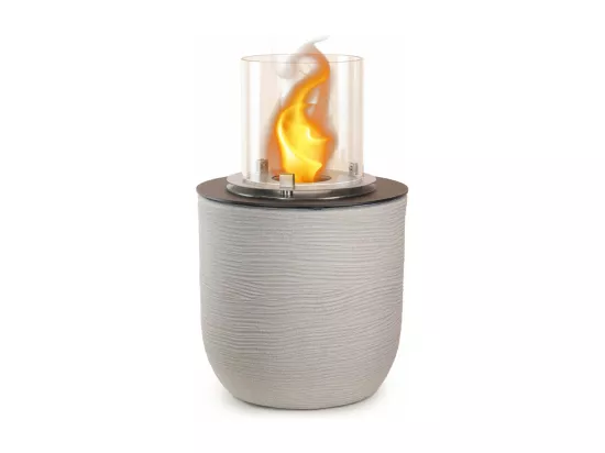 Brasero de jardin cheminée au bioéthanol pour intérieur et extérieur RAFFAELLO Corda Beige d.35 x h55