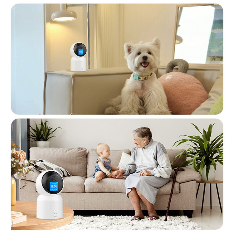 C519M 360° Indoor WiFi Internet IP Kamera (4MP) 2K Nachtsichtfunktion / Zwei-Wege-Audio / KI Personenerkennung - Weiss