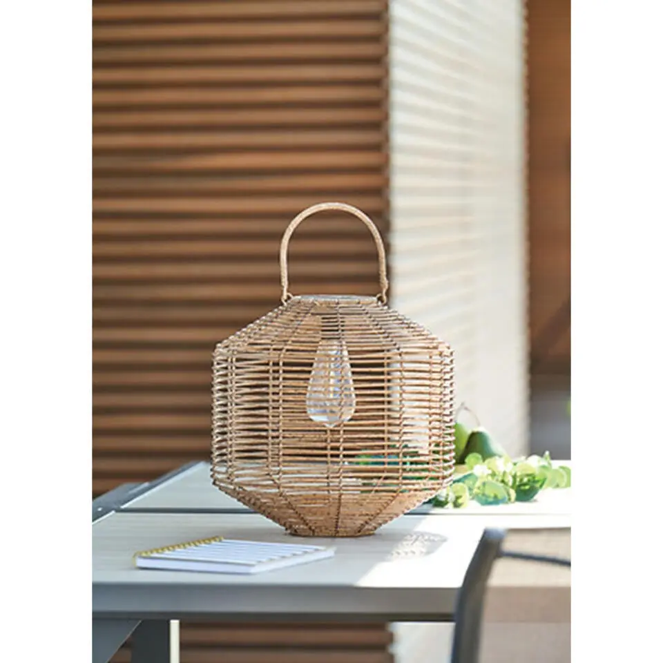 Atmosphera solar lantaarn - rotan - 30 x 30 cm
