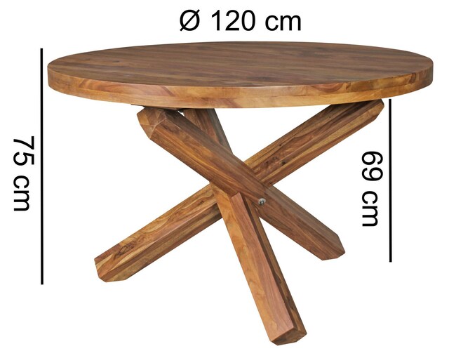 Esstisch Galway Massivholz braun