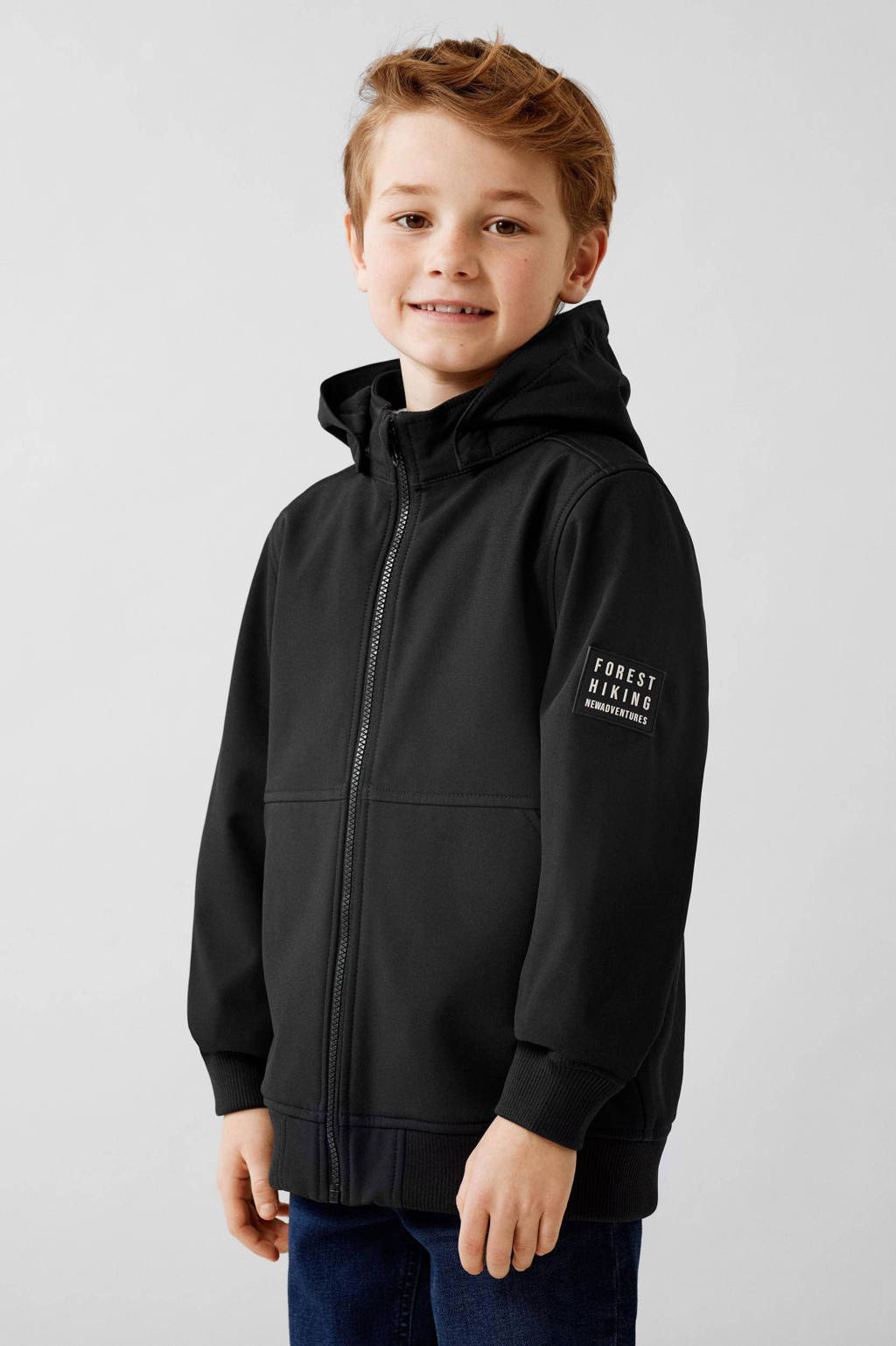 NAME IT softshell jas zomer NKMALFA zwart