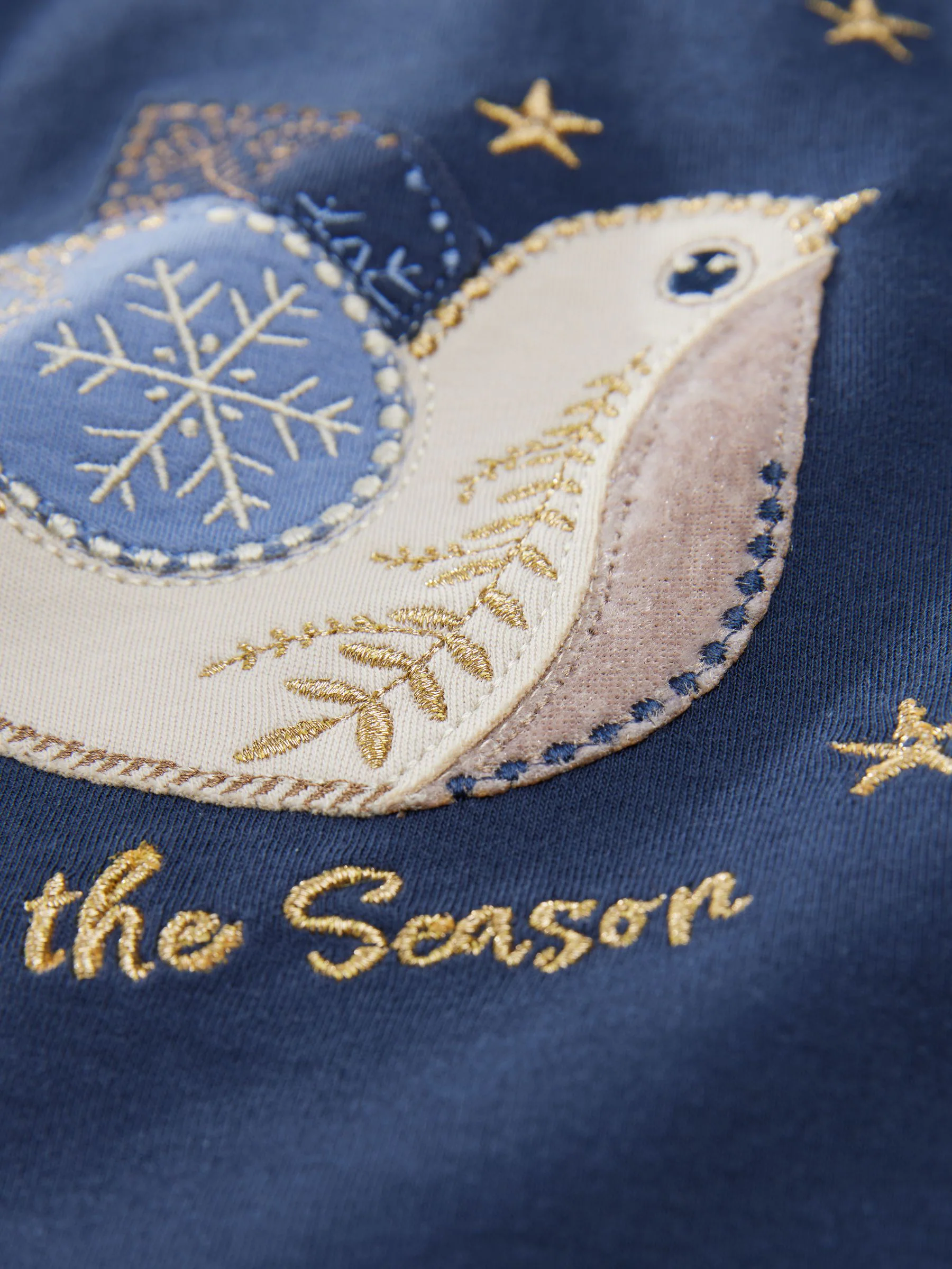 Marineblauw / Cream met paard - Set van 2 knusse Kerstmis Pyjama's (9mnd-12jr)