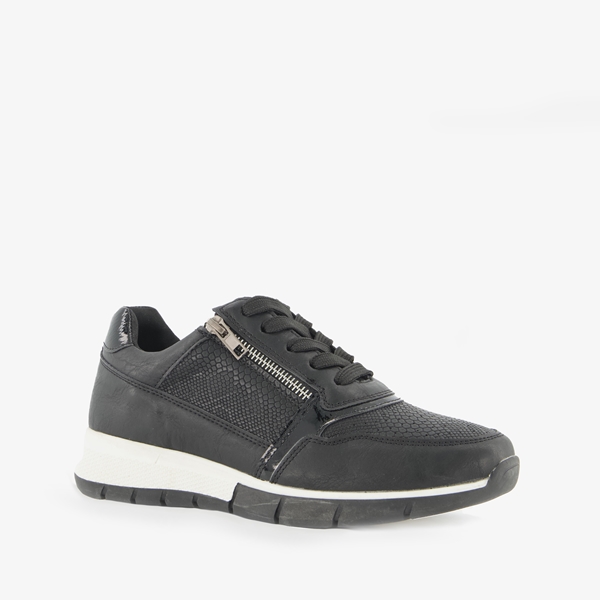 Blue Box dames sneakers zwart witte zool