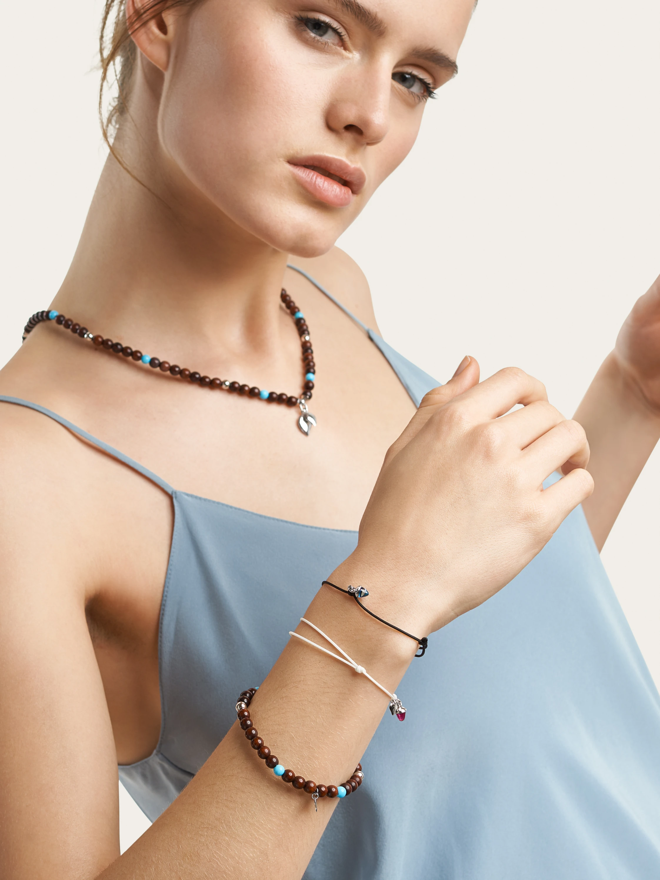 TAMARA COMOLLI Armband BRACELET 'MYMIKADO' WITH SWISS TOPAZ aus 18 Karat Roségold mit Swiss Topas