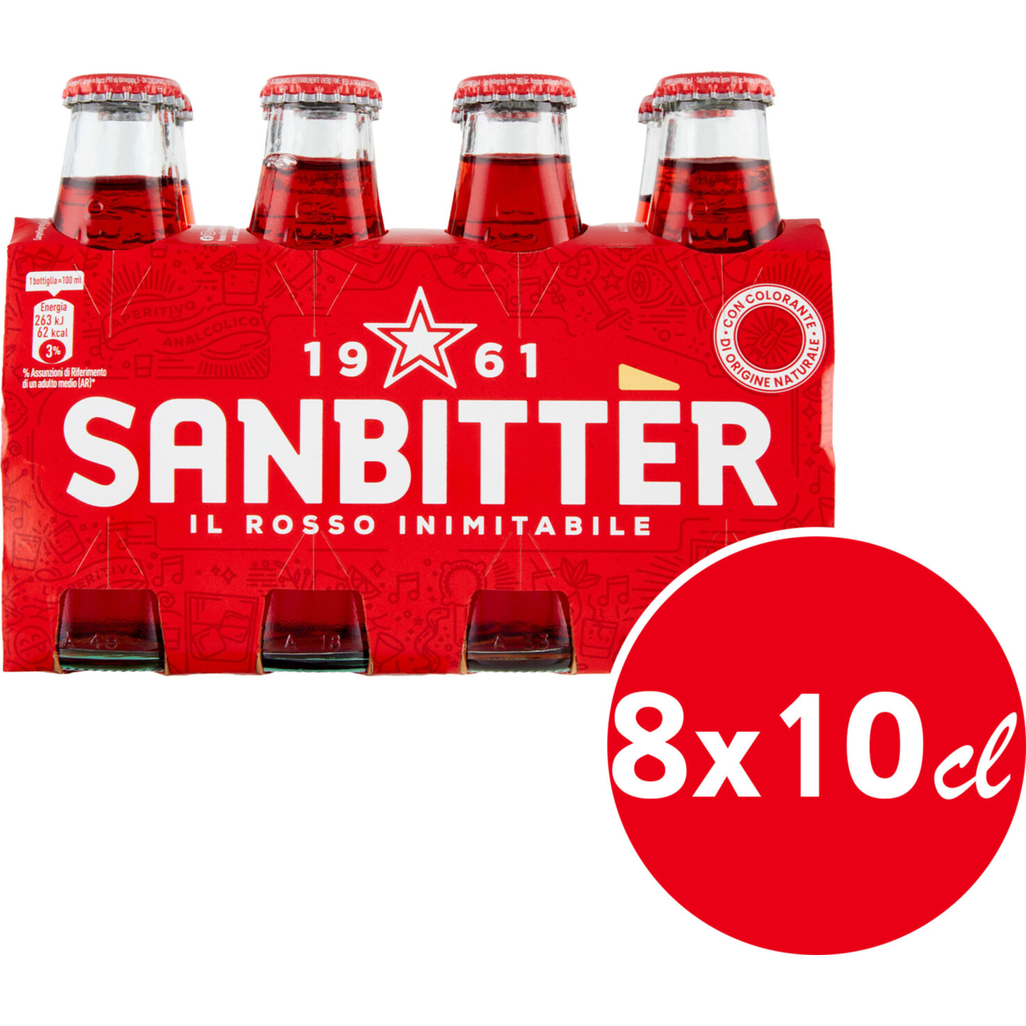 San Pellegrino Sanbittèr rosso 8x10cl -80cl