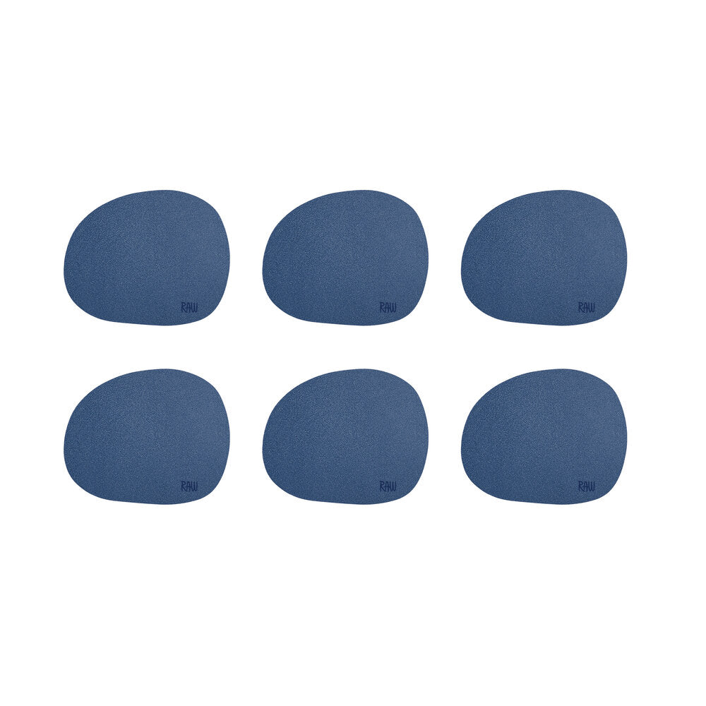 RAW  Silicone glasbrikker, 6 stk. - Dark blue